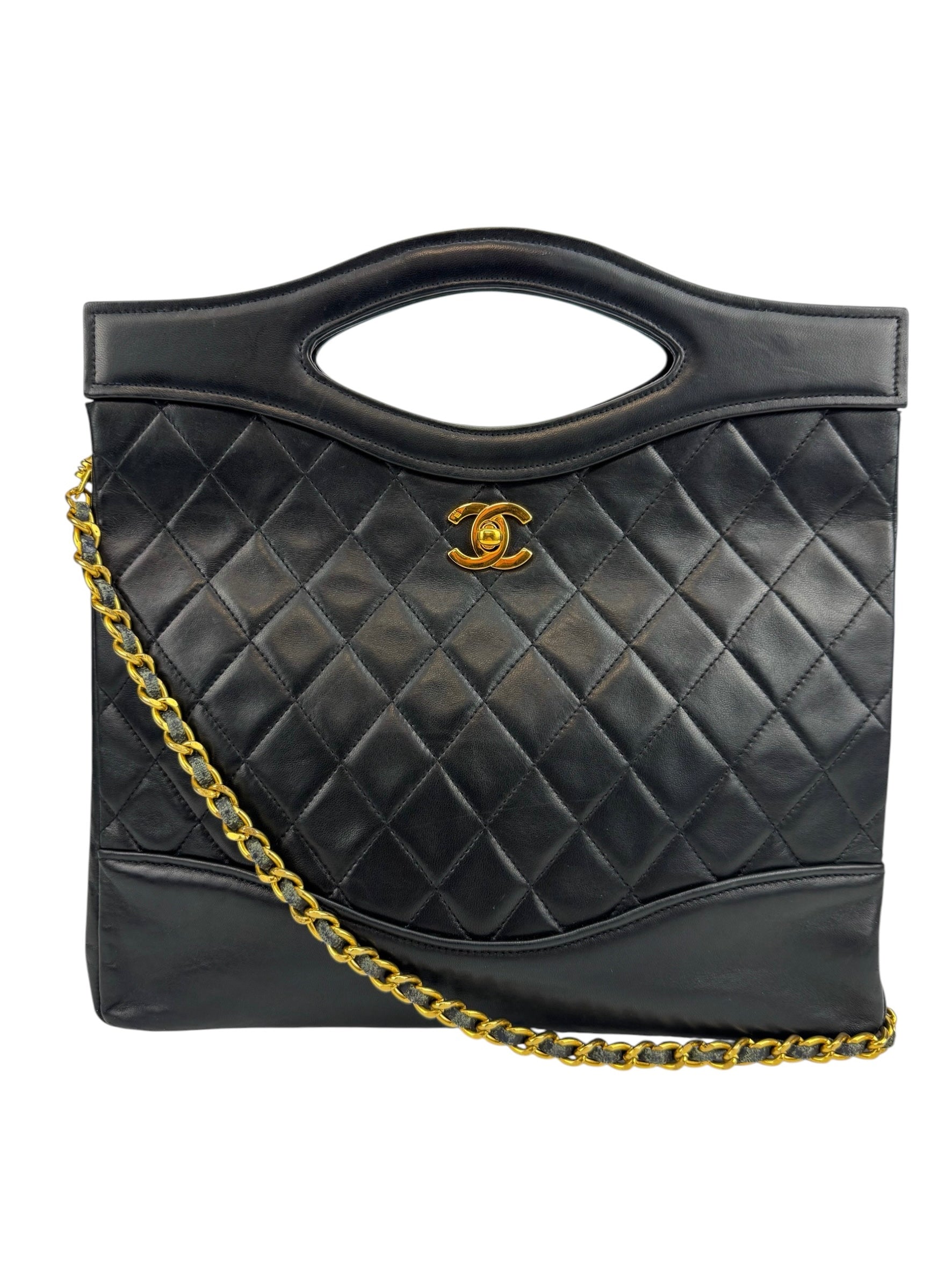Chanel Vintage Black Quilted Lambskin 31