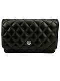 Chanel Black Quilted Lambskin Wallet On Chain (WOC)
