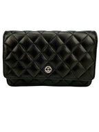 Chanel Black Quilted Lambskin Wallet On Chain (WOC)