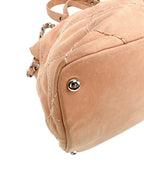 Chanel Pink Quilted Leather 2 Way Tote