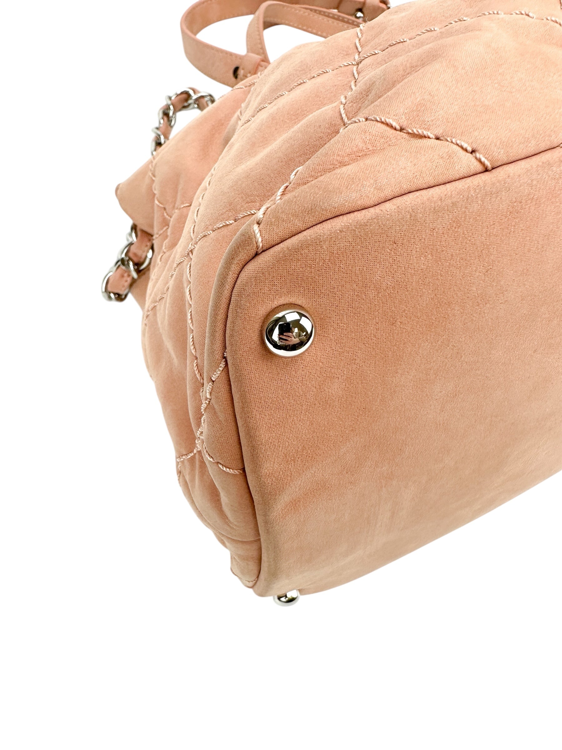 Chanel Pink Quilted Leather 2 Way Tote