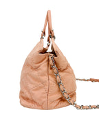 Chanel Pink Quilted Leather 2 Way Tote