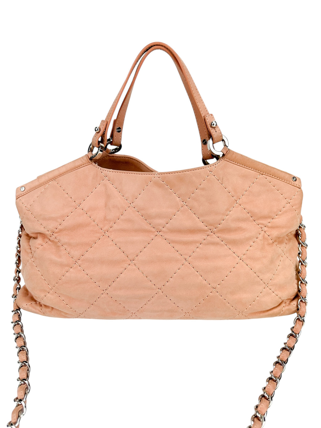 Chanel Pink Quilted Leather 2 Way Tote