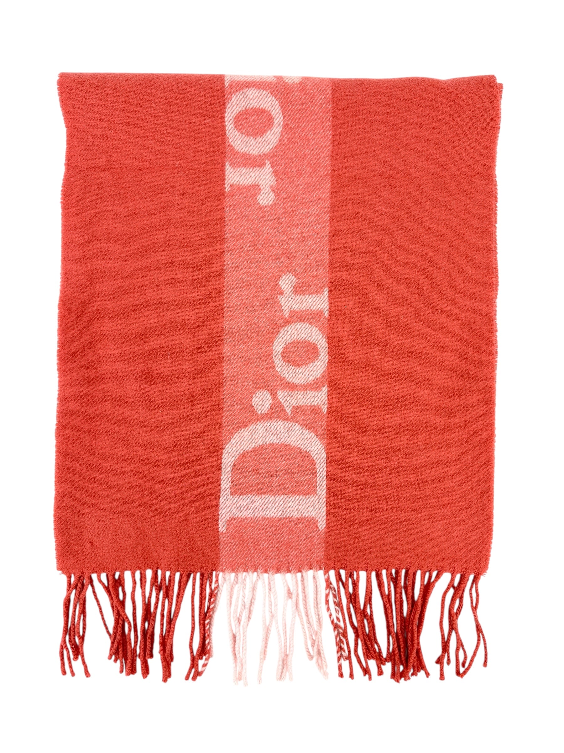 Christian Dior Wool Fringe Scarf