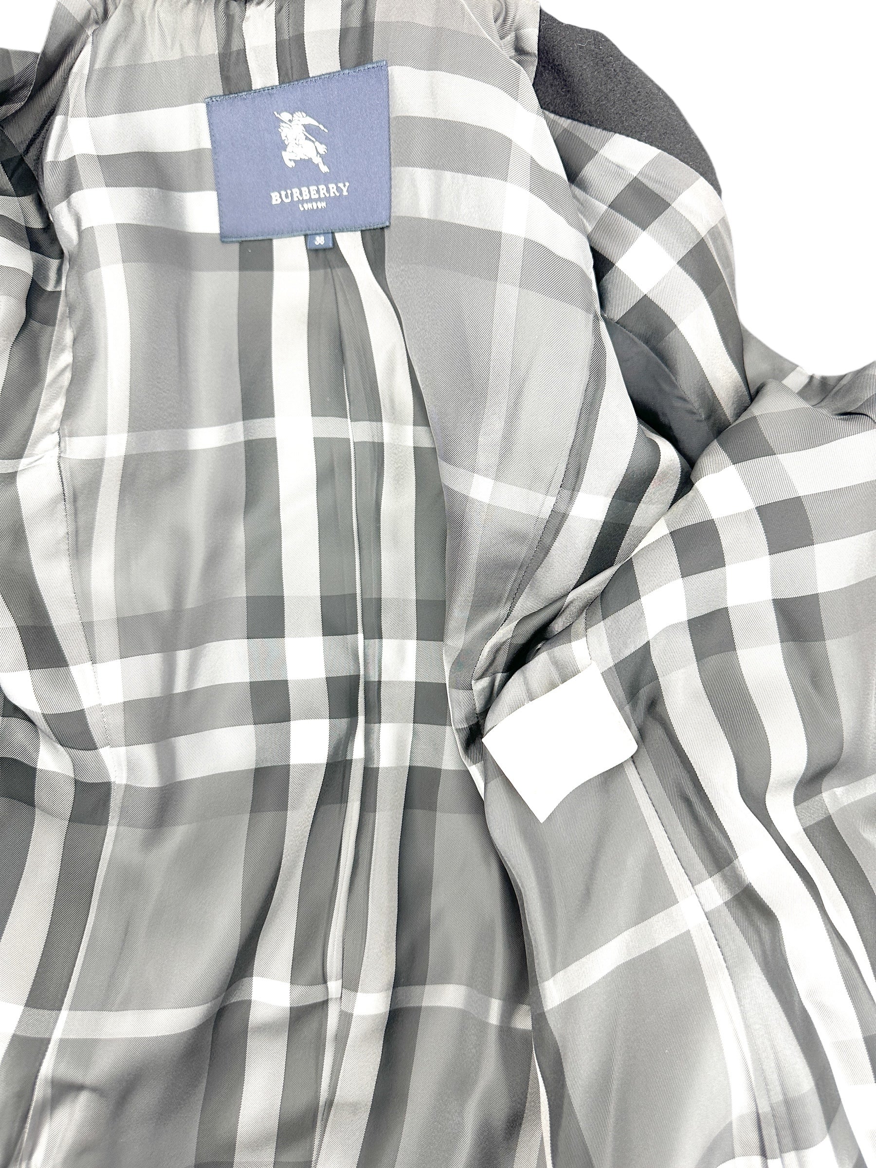Burberry Black Wool Coat Size 38