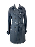 Burberry Black Wool Coat Size 38