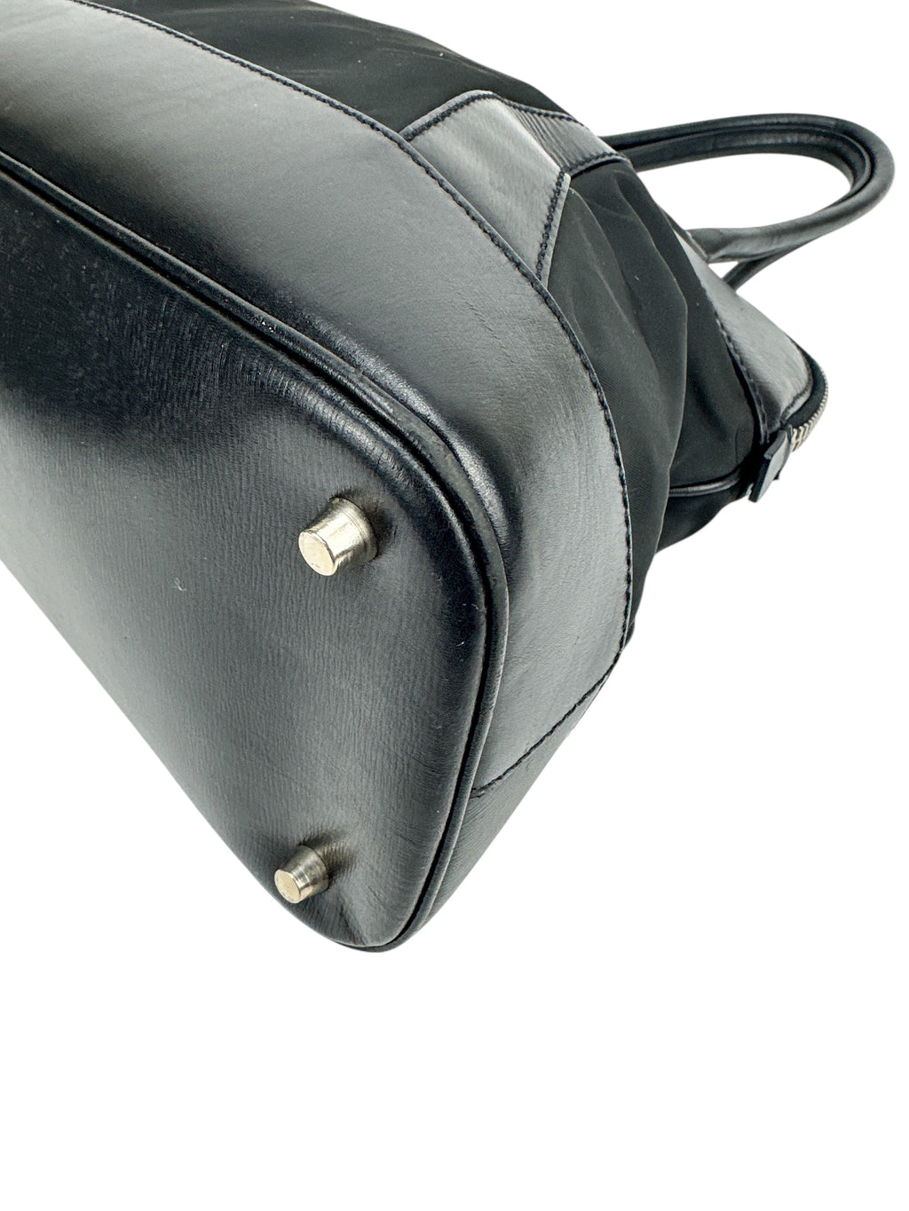 Prada Black Nylon and Leather Shoulder Bag