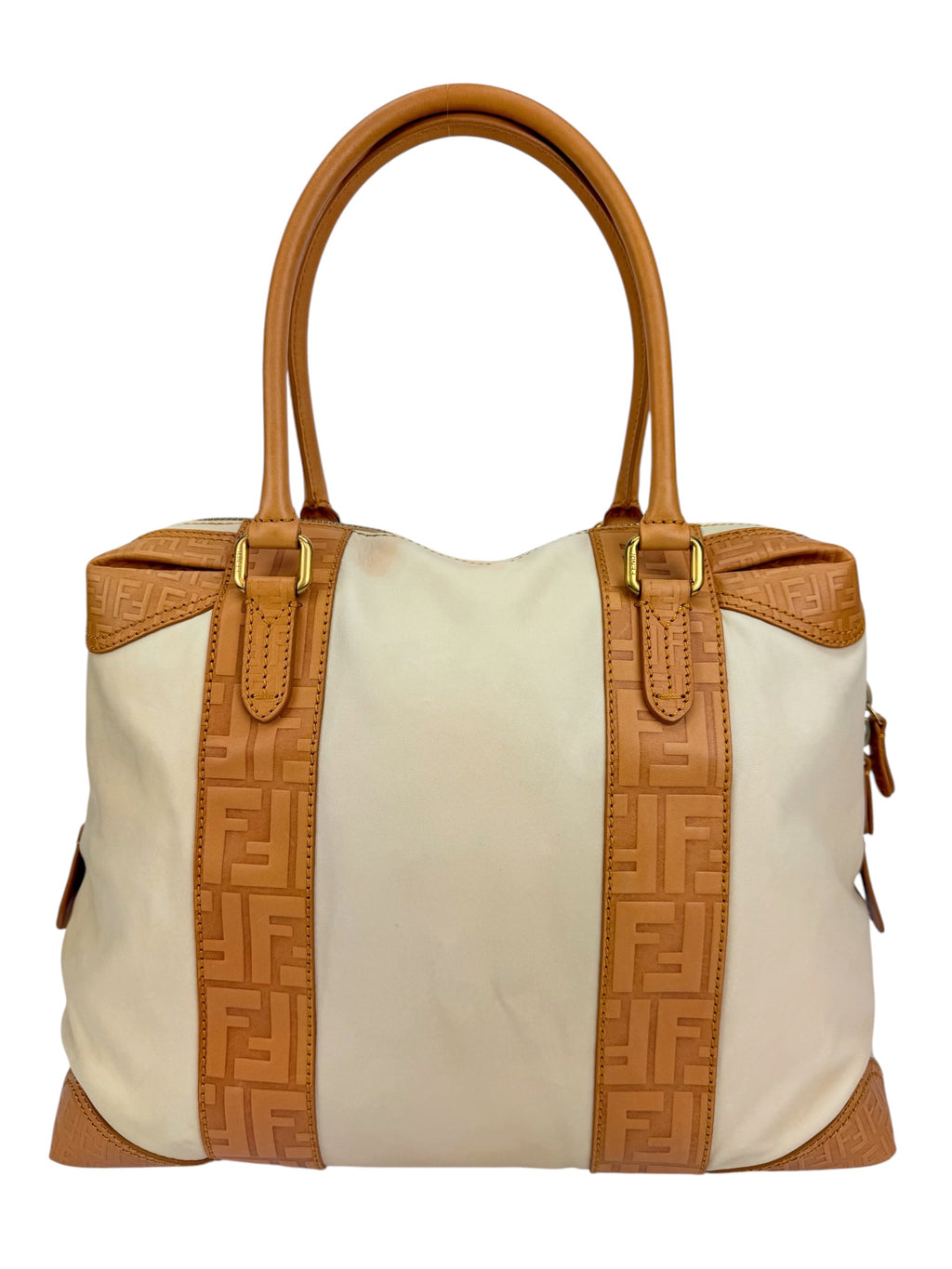 Fendi Cream Leather Tote