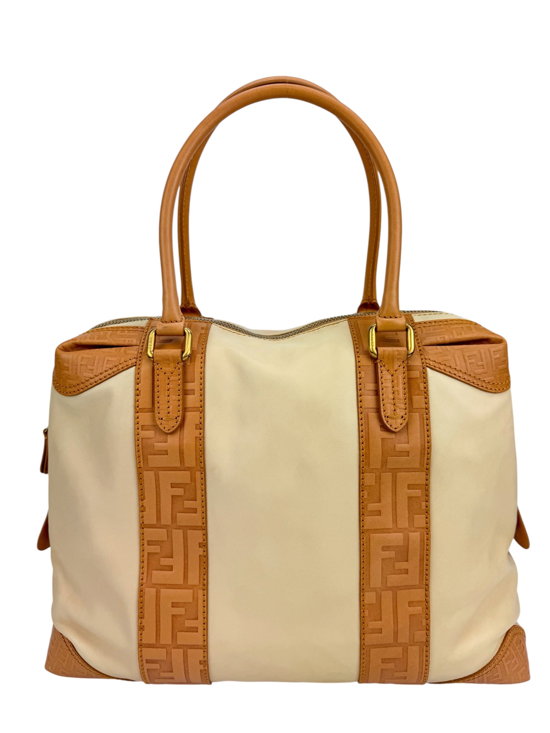 Fendi Cream Leather Tote