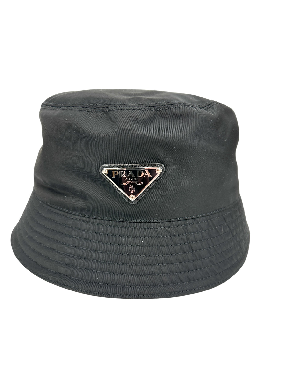 Authentic Prada re- nylon hat size large !! Original price 675 Prada Re-Nylon Padded Bucket Hat – Black (Size L) – Vanity  main image 4