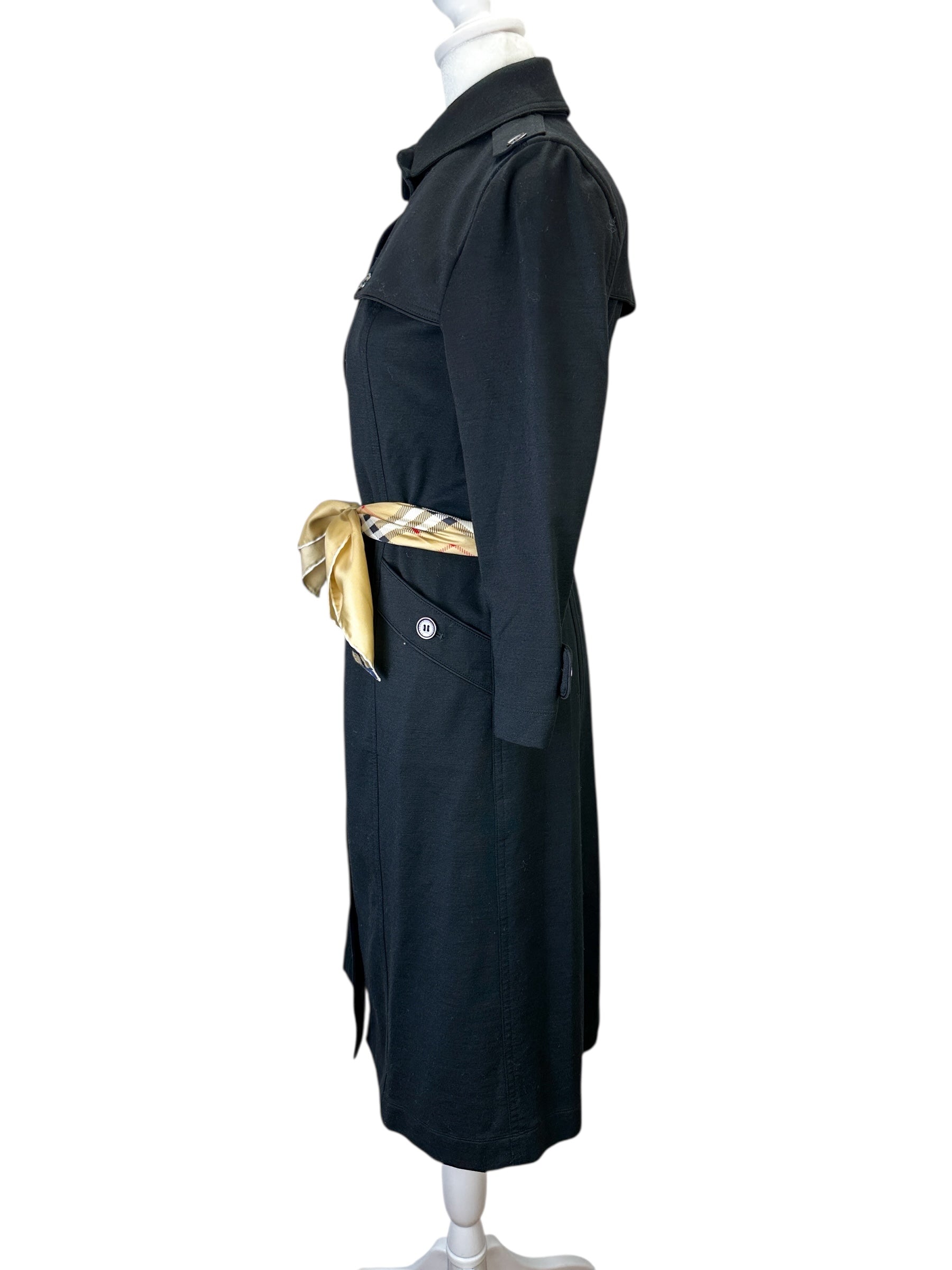 Burberry Black Trench Dress Size 38