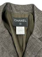 Chanel Grey Tweed Coat Size 38