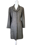 Chanel Grey Tweed Coat Size 38