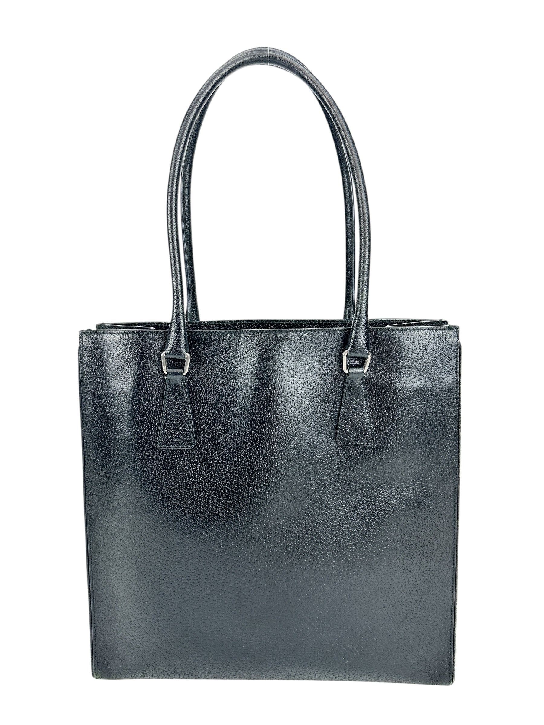 Prada Black Leather Tote – Joy of Luxury