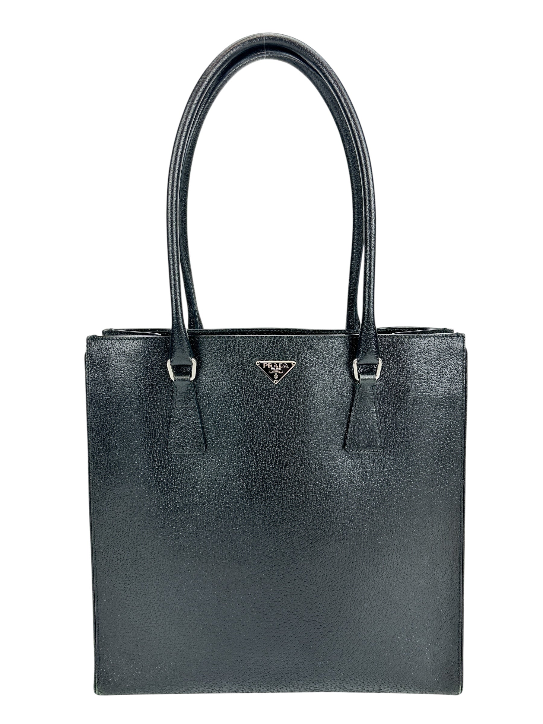 Prada Black Leather Tote
