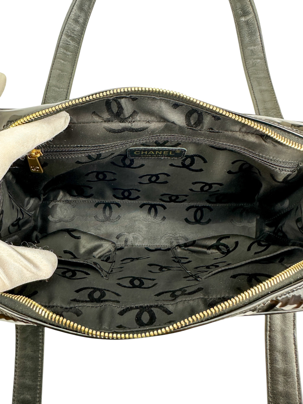 Chanel Black Patent Coco Bag