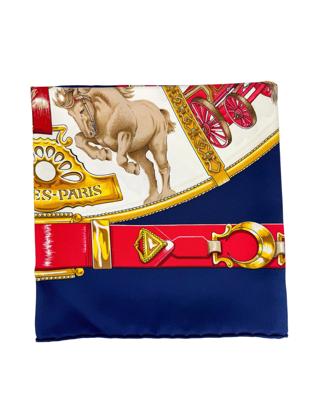Hermès Chevaux Trait Scarf 90cm