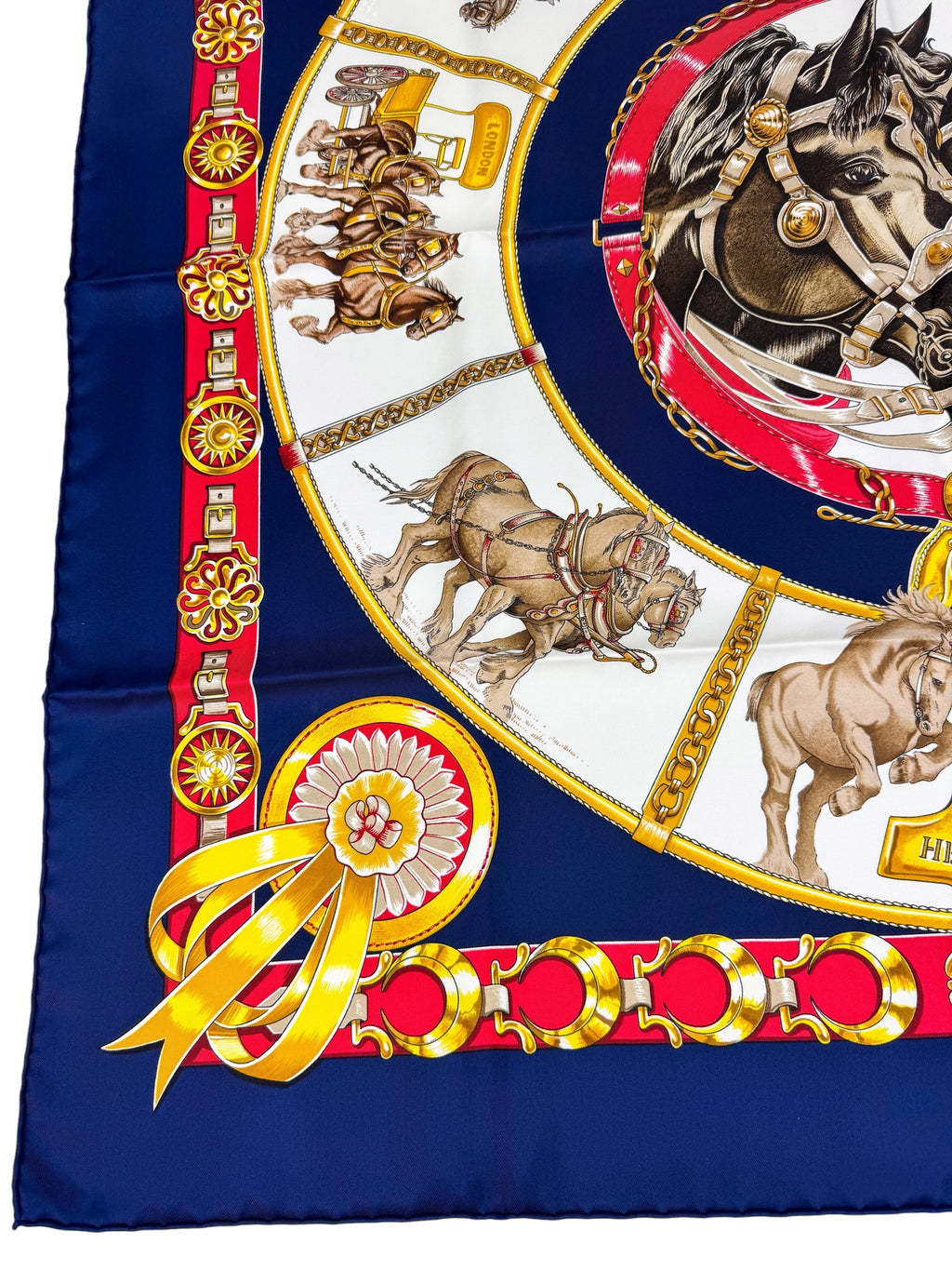 Hermès Chevaux Trait Scarf 90cm