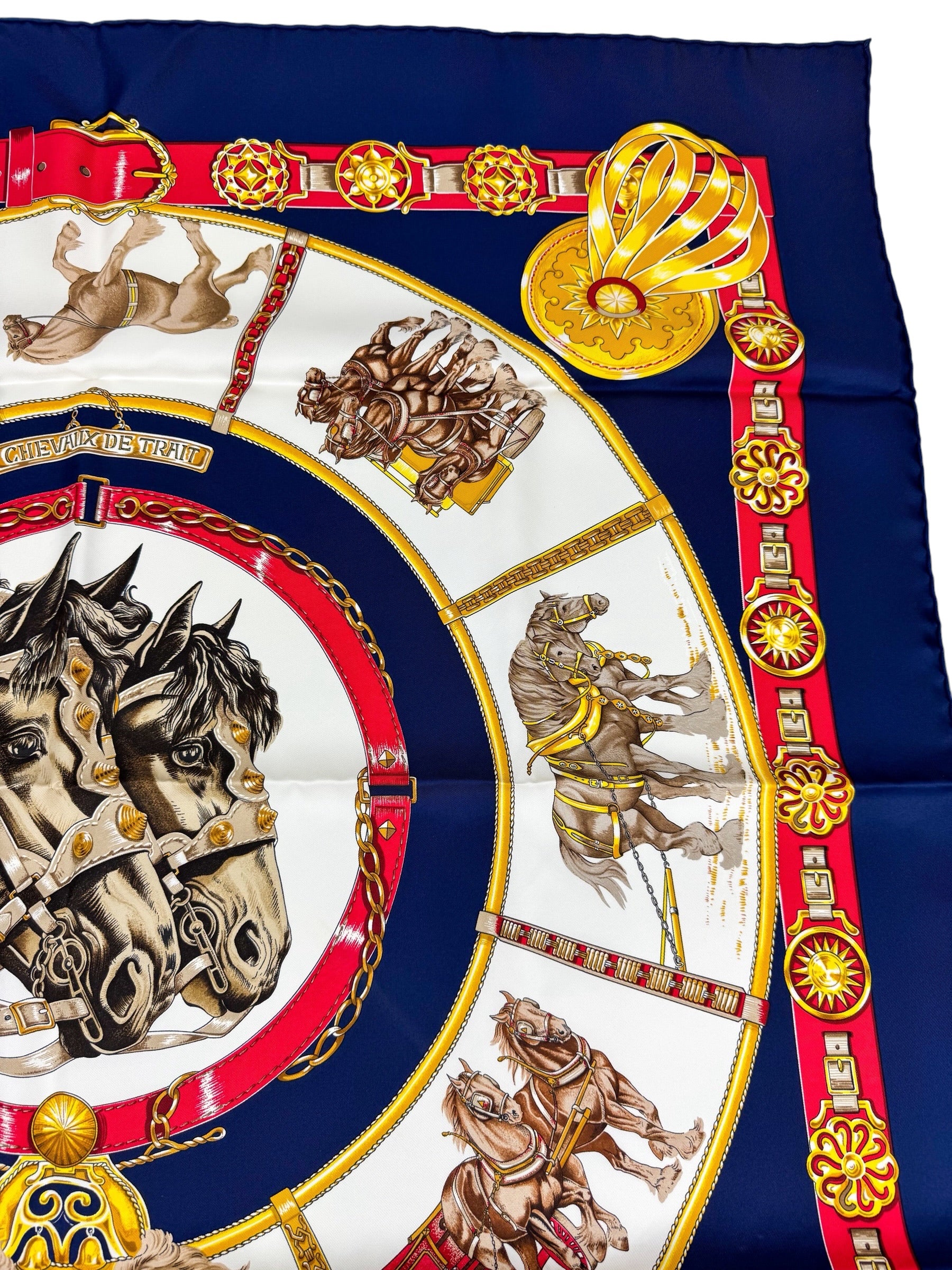 Hermès Chevaux Trait Scarf 90cm
