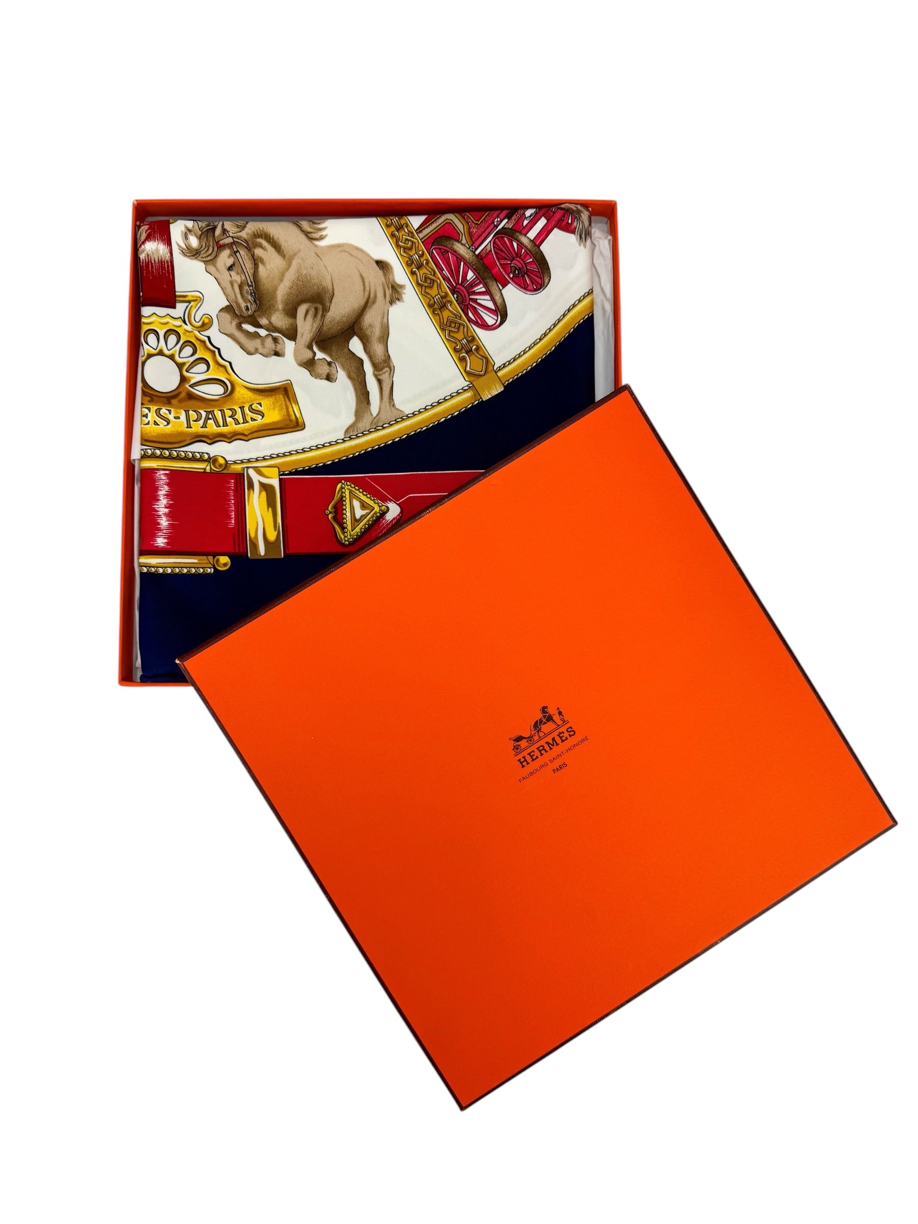 Hermès Chevaux Trait Scarf 90cm