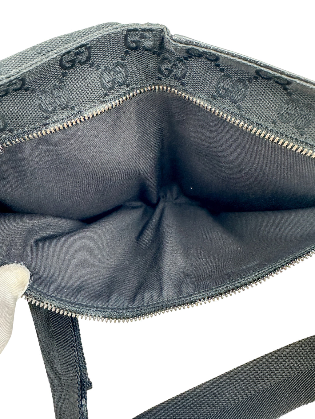 Gucci Black GG Canvas Bum Bag