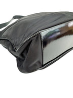 Gucci Black Nylon Bamboo Hobo Bag