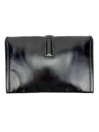 Hermès Vintage Black Box Calf Jige Clutch PM