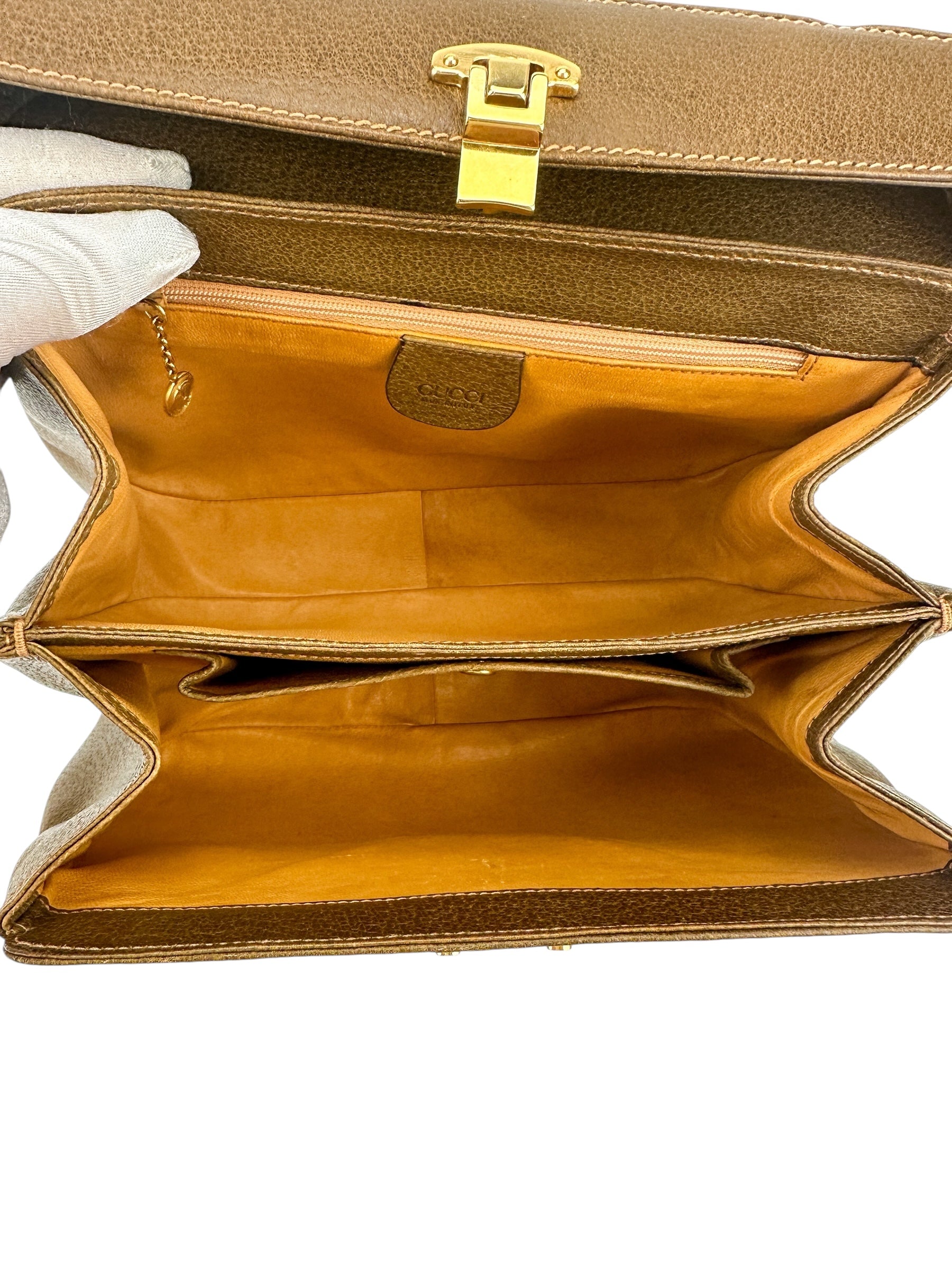 Gucci Brown Lady Lock Bamboo Bag