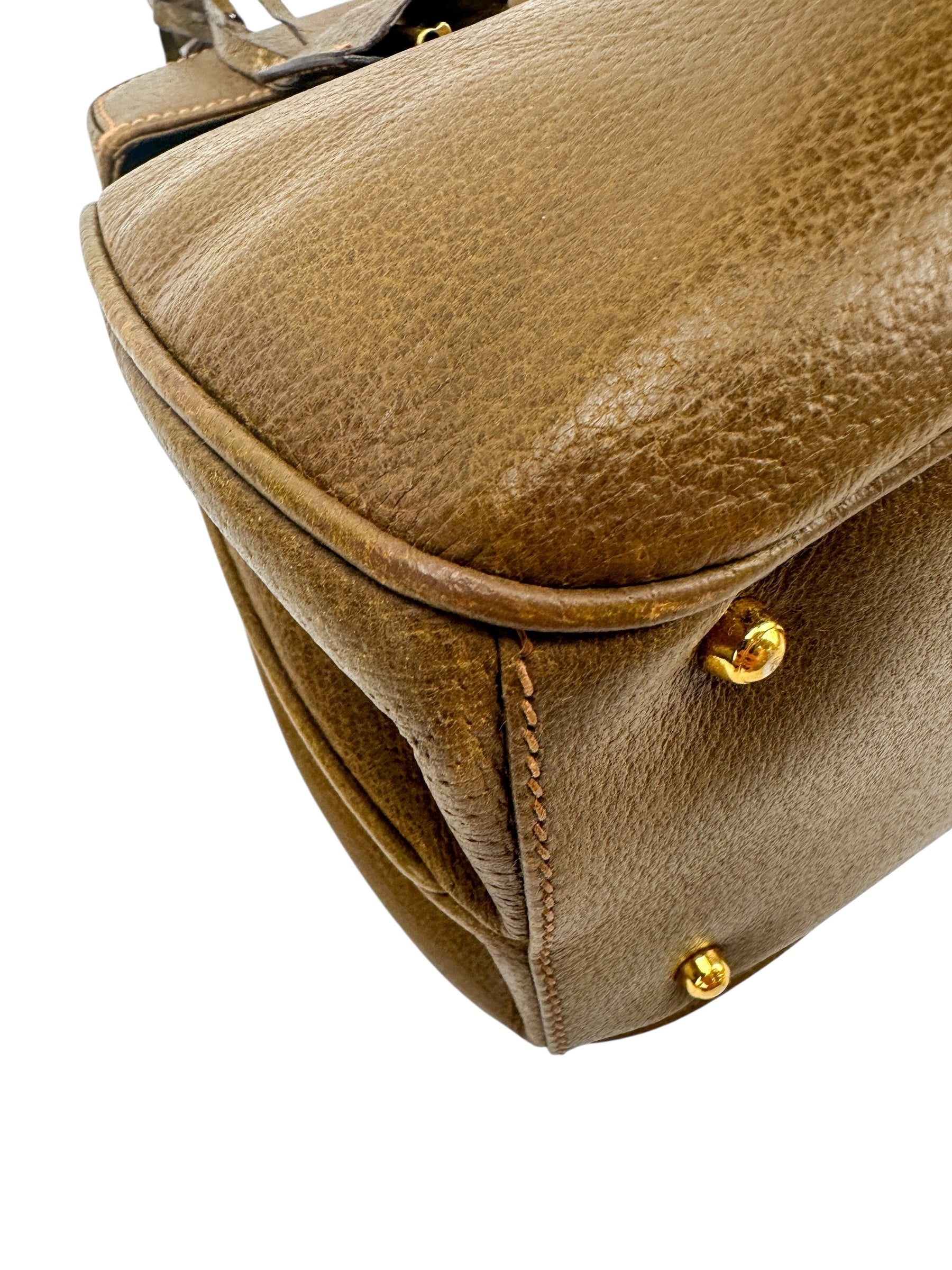 Gucci Brown Lady Lock Bamboo Bag