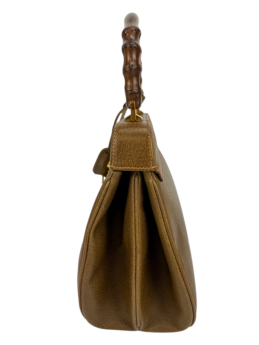 Gucci Brown Lady Lock Bamboo Bag