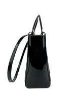 Christian Dior Black Patent Large Lady Dior