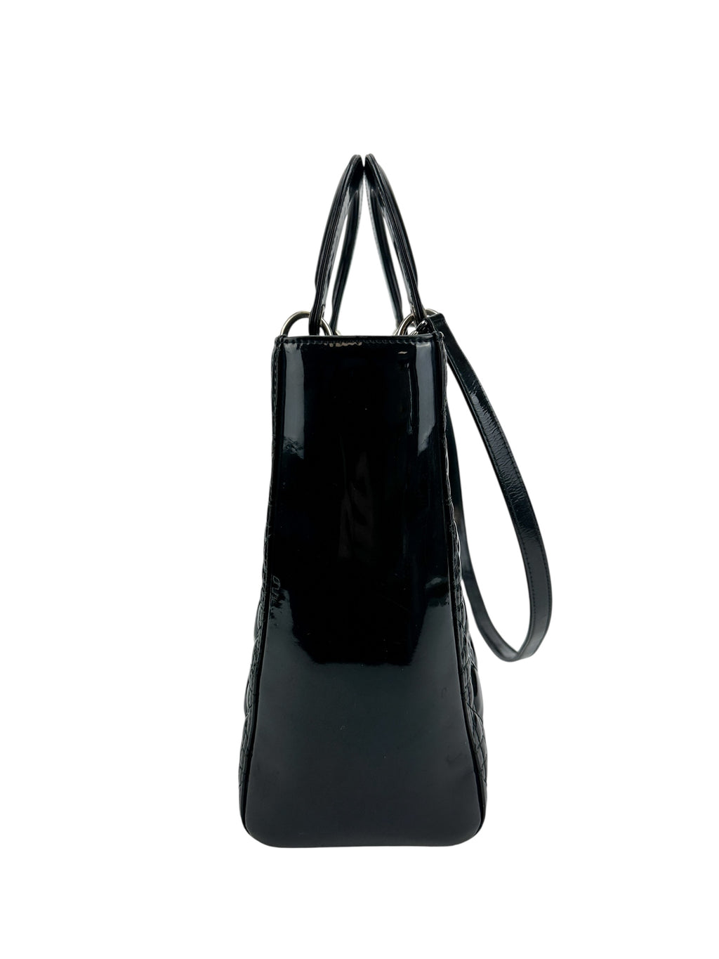 Christian Dior Black Patent Large Lady Dior