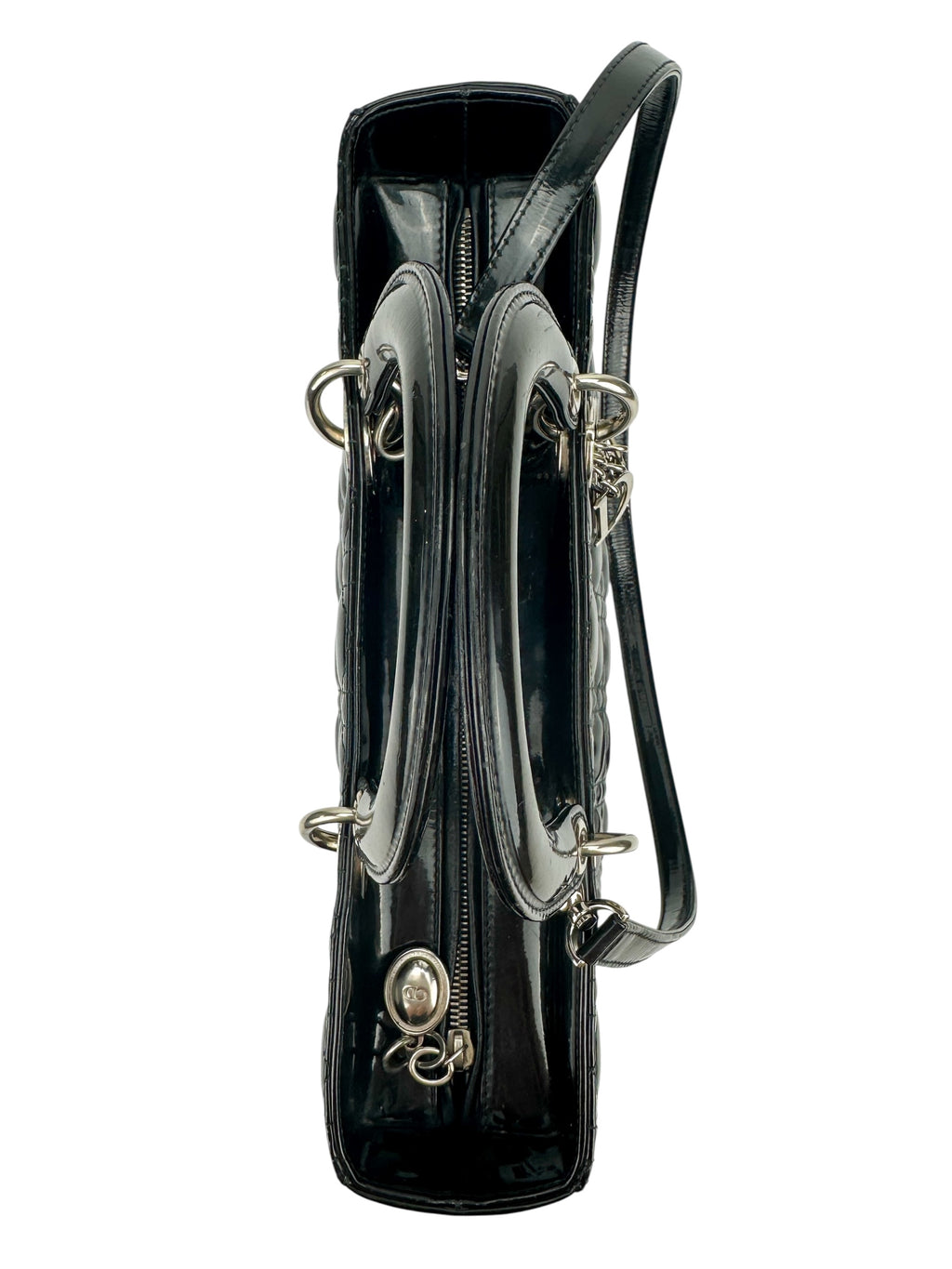 Christian Dior Black Patent Large Lady Dior