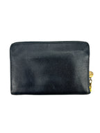 Chanel Black Caviar Zip Around Wallet