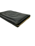 Chanel Black Caviar Zip Around Wallet