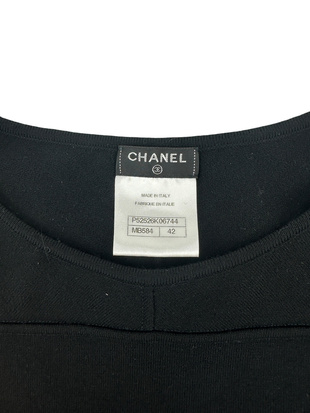 Chanel Black Wool Dress Size 42