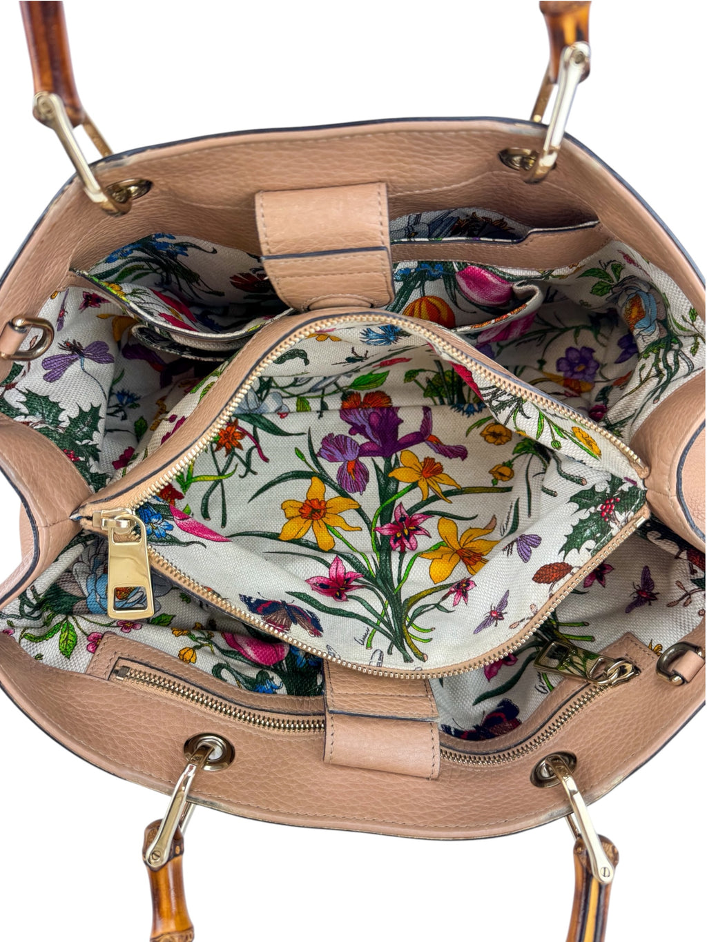 Gucci Beige Medium Bamboo Shopper Tote