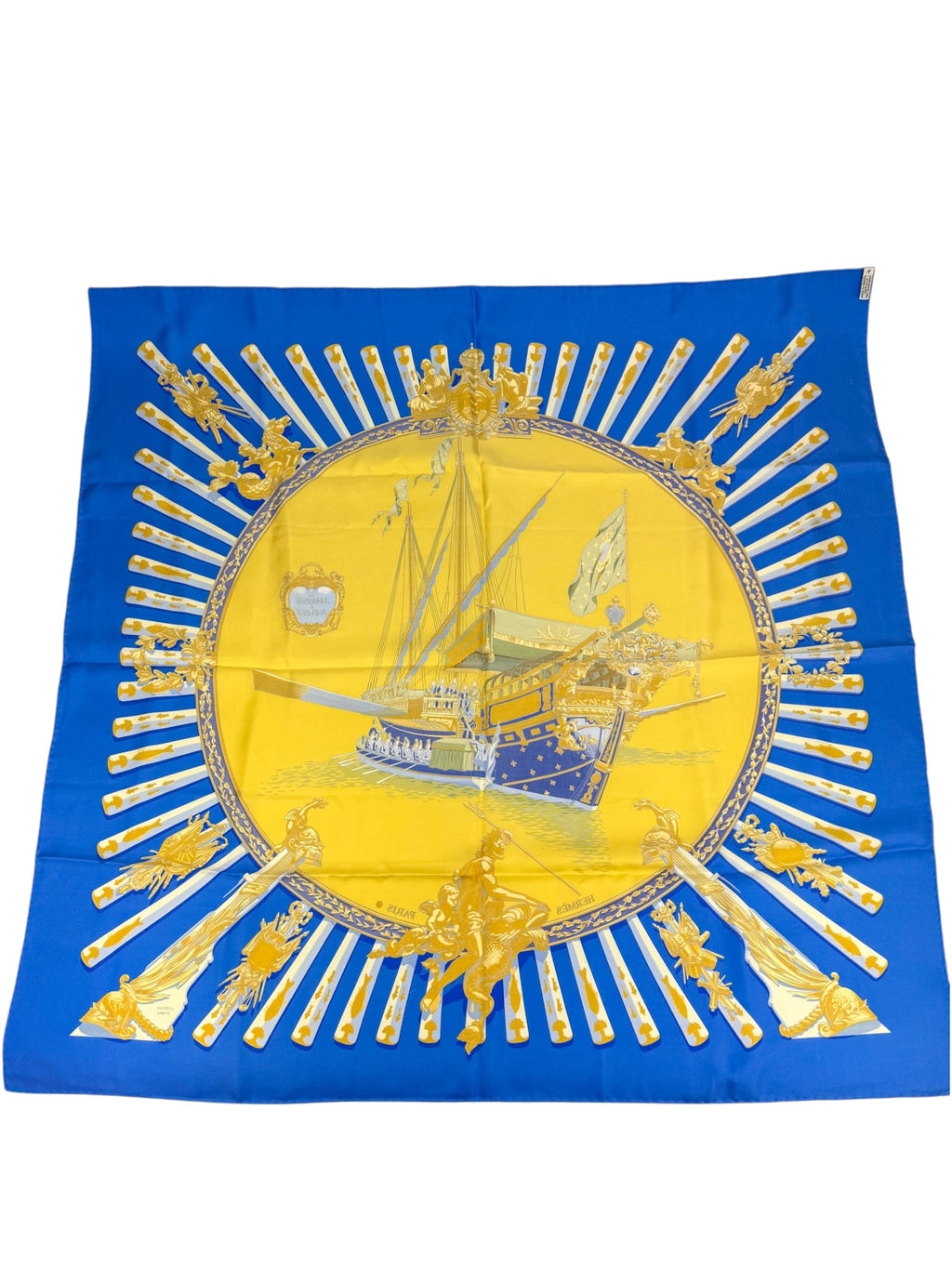 Hermès La Marine à Rames Silk Scarf 90