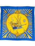 Hermès La Marine à Rames Silk Scarf 90