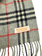 Burberry Grey Nova Check Cashmere Scarf