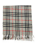 Burberry Grey Nova Check Cashmere Scarf