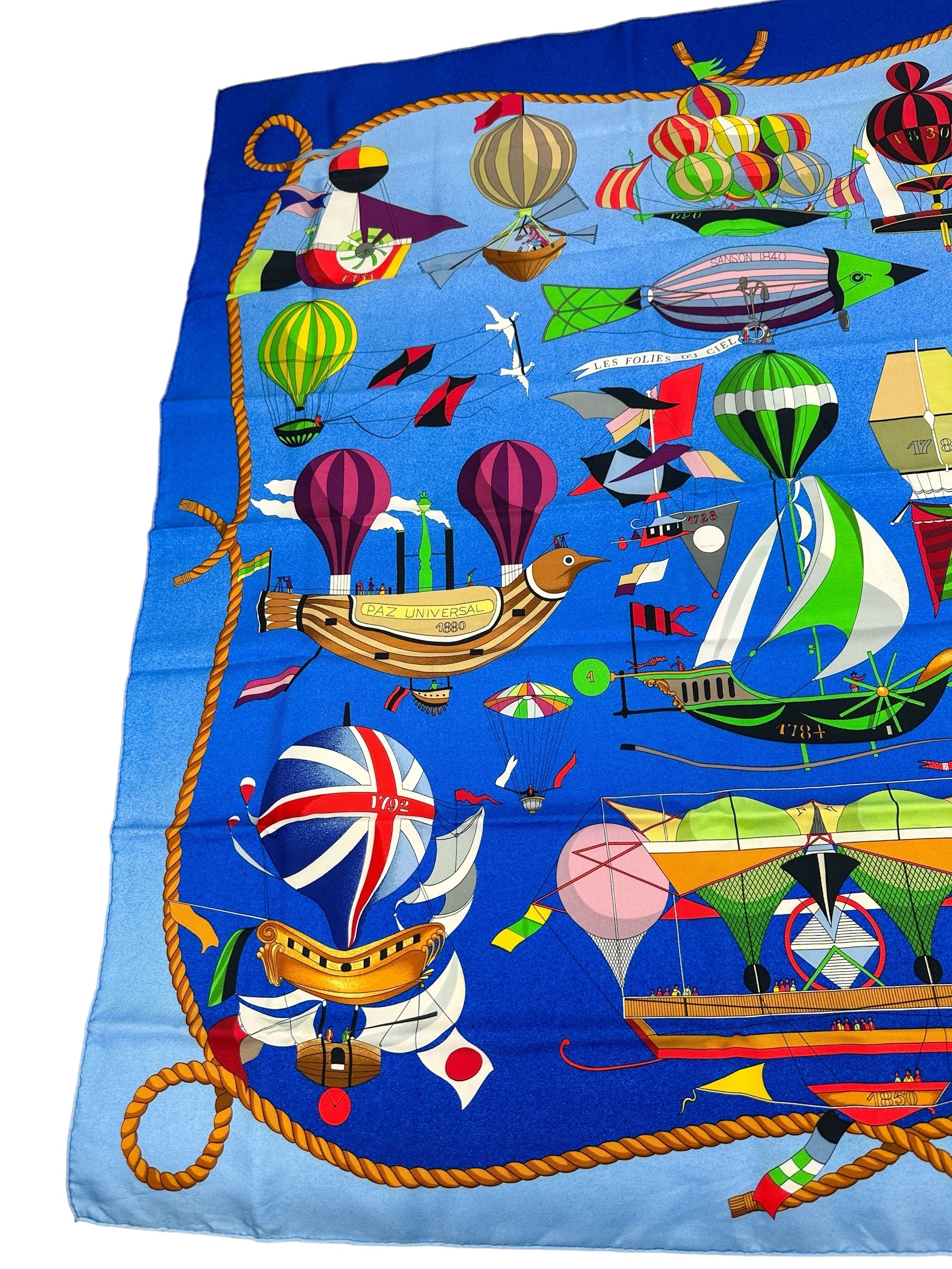 Hermès Les Folies Du Ciel Silk Scarf 90