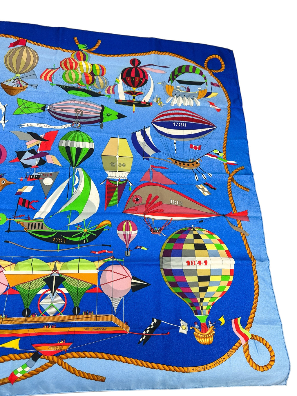 Hermès Les Folies Du Ciel Silk Scarf 90
