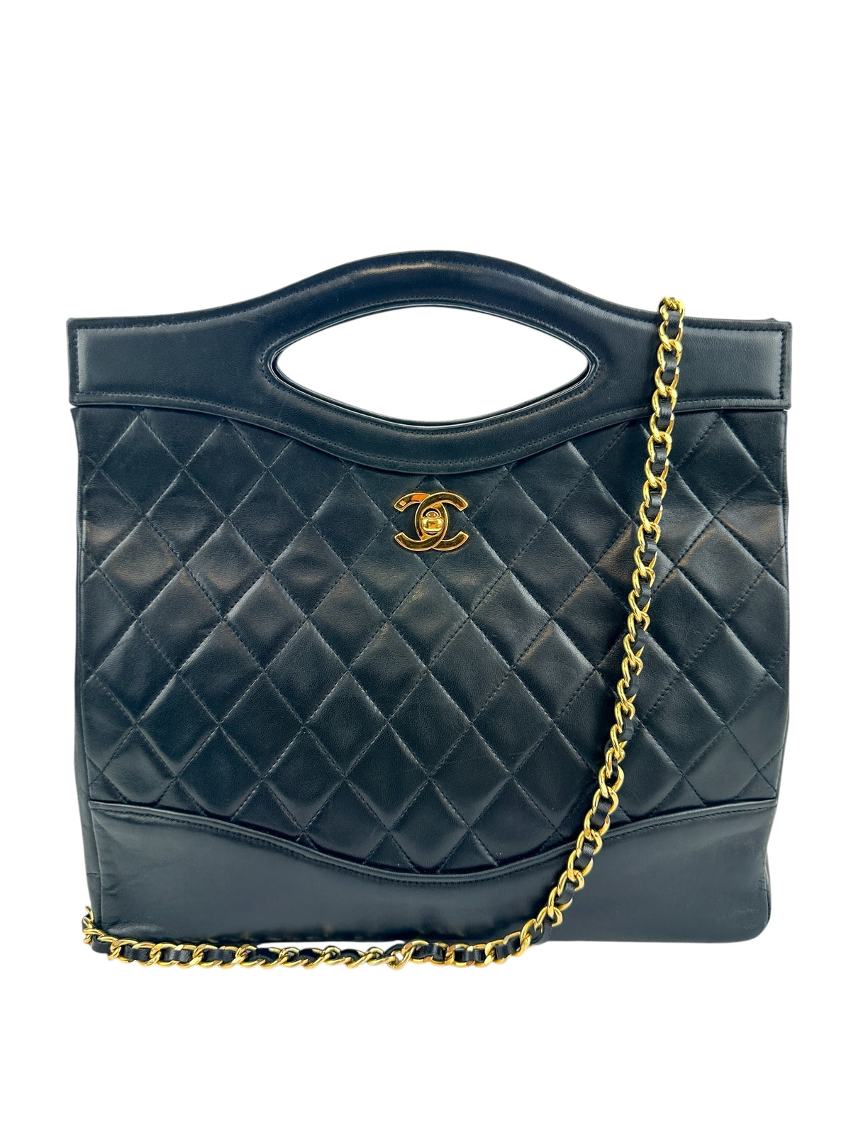 Chanel Vintage Black 31 Shopping Bag
