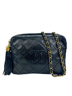 Chanel Vintage Black Quilted Camera Bag