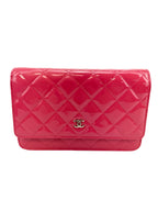 Chanel Pink Patent Leather Wallet On Chain (WOC)