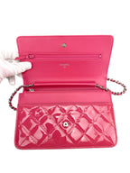 Chanel Pink Patent Leather Wallet On Chain (WOC)
