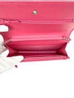 Chanel Pink Patent Leather Wallet On Chain (WOC)