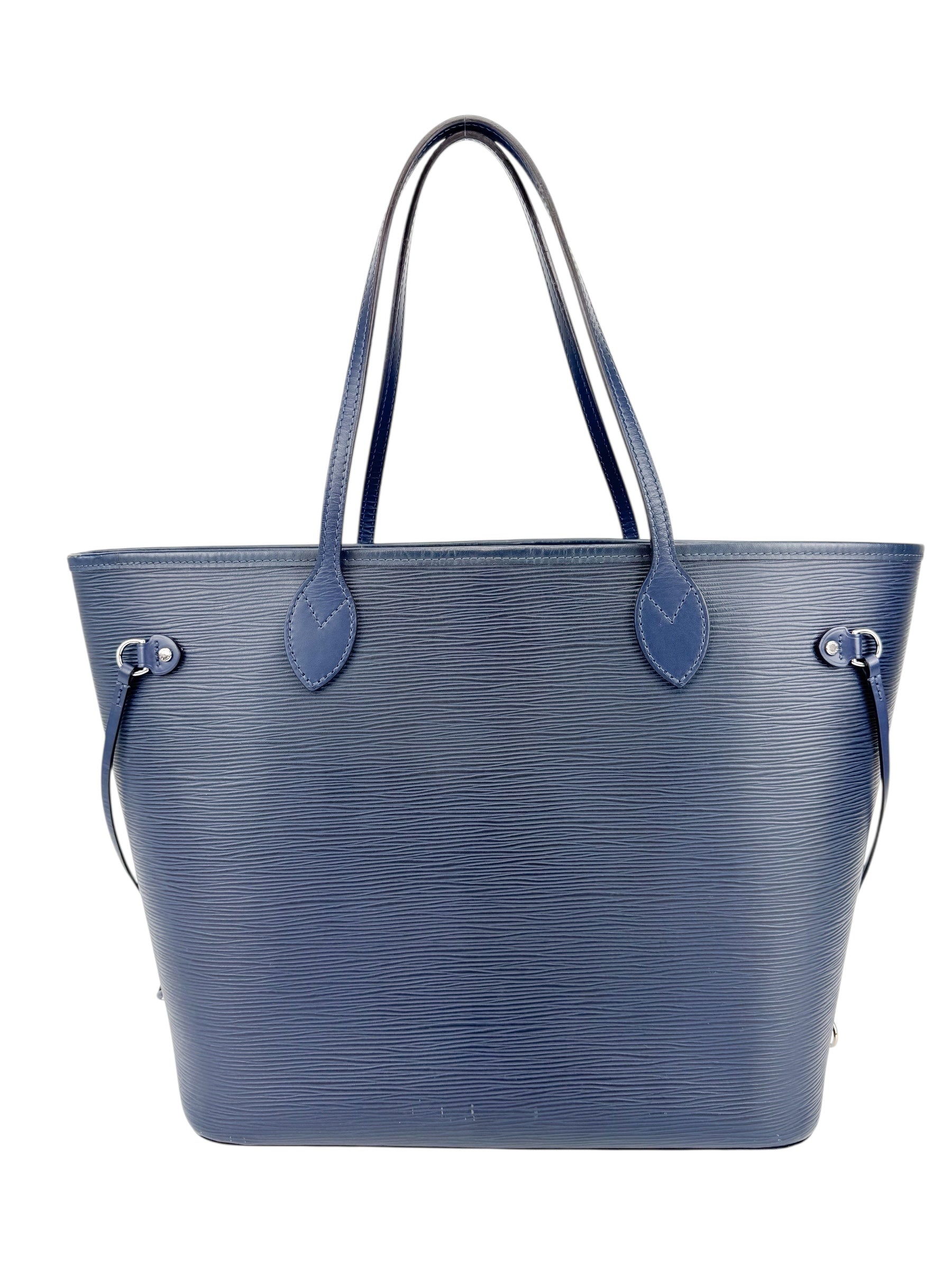 Louis Vuitton Navy Epi Leather Neverfull MM w/ Pouch