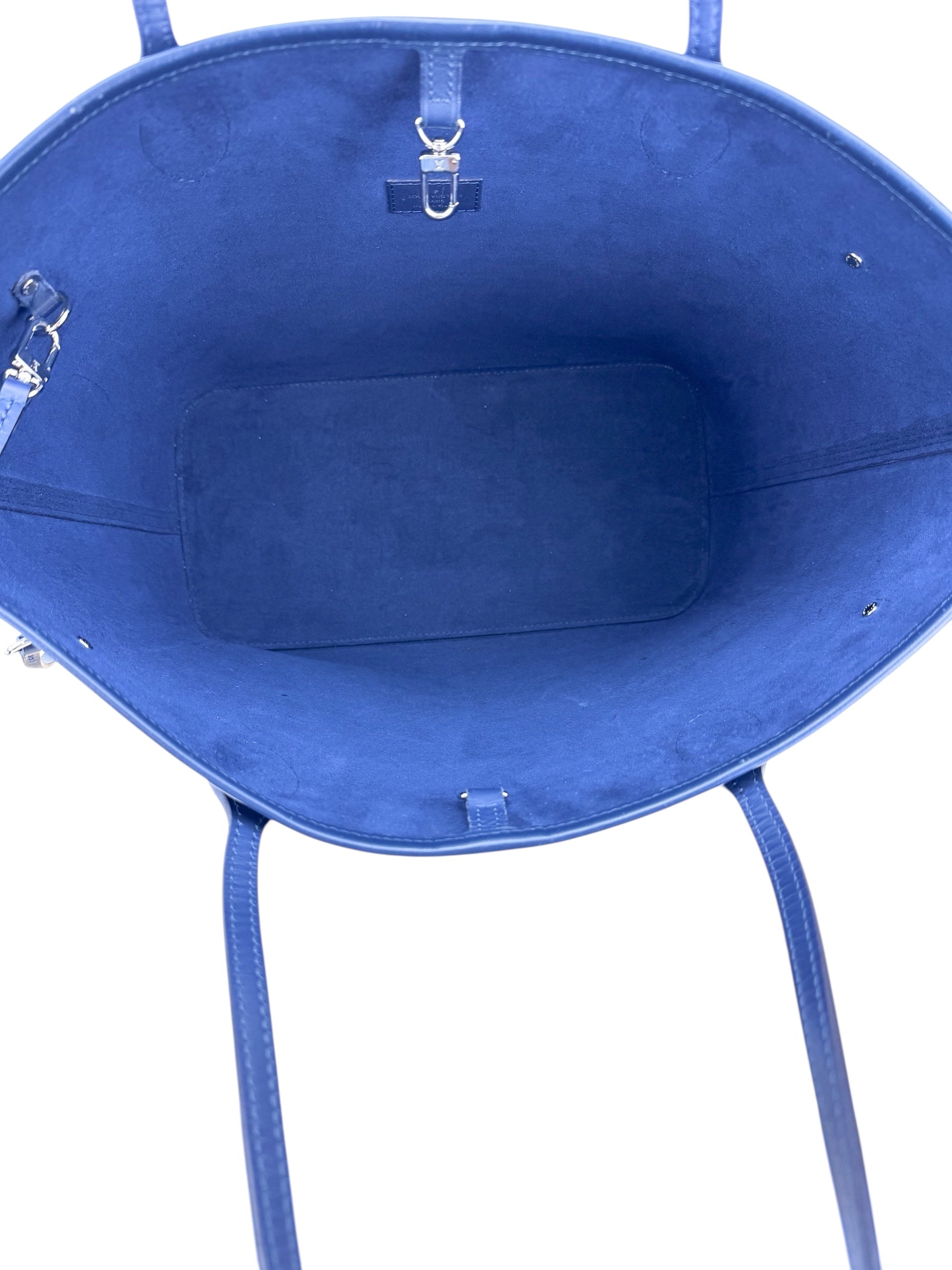 Louis Vuitton Navy Epi Leather Neverfull MM w/ Pouch